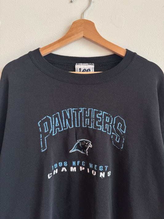 1996 Carolina Panthers Embroidered NFC West Crewneck (L)