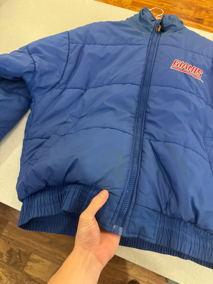 90s New York Giants Pro Player Reversible Puffer Jacket (M)