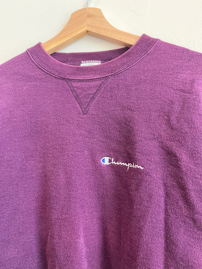 00s Champion Purple Essential Crewneck (L)