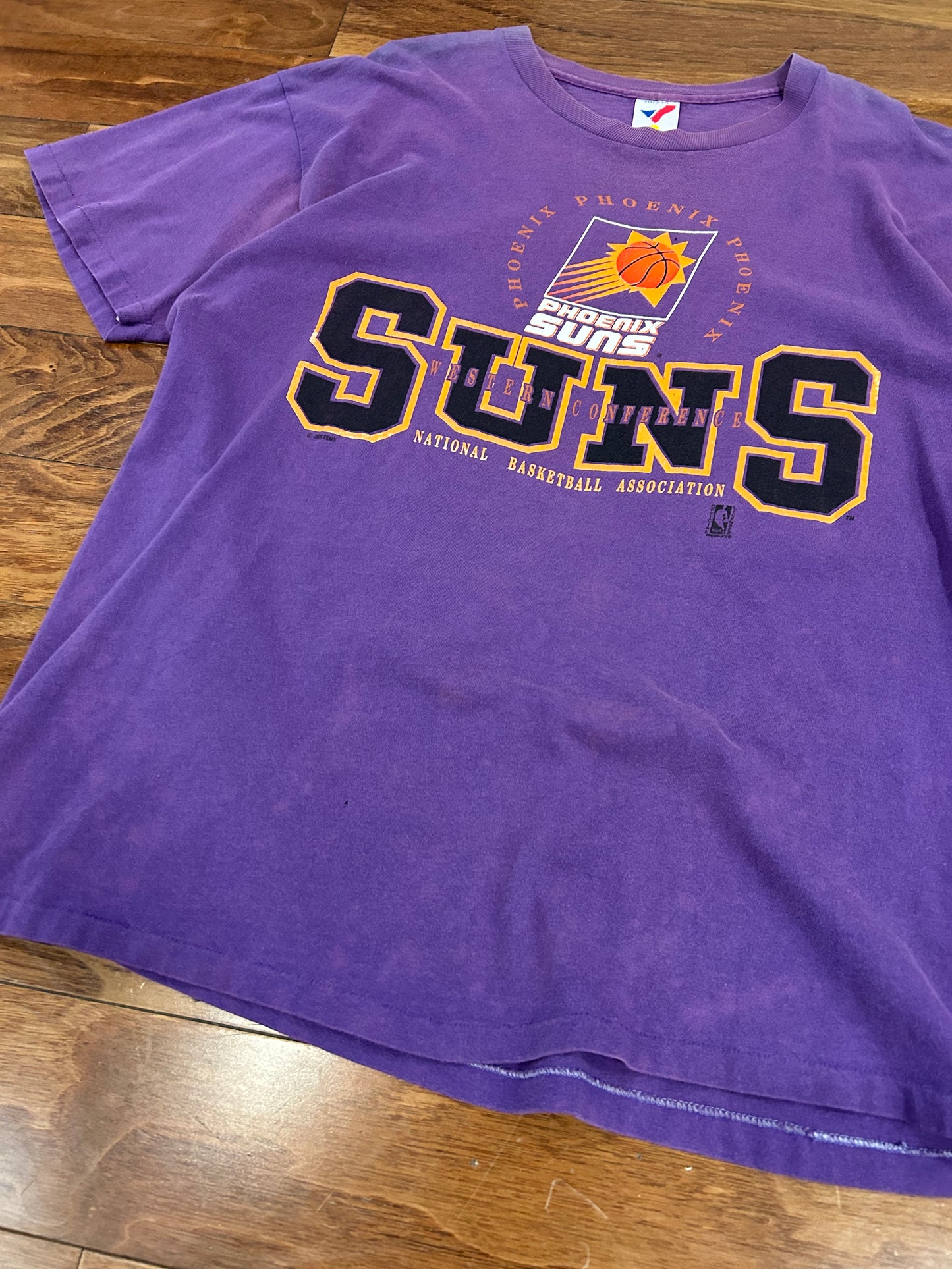 90s Phoenix Suns NBA Faded Purple Tee (XL)