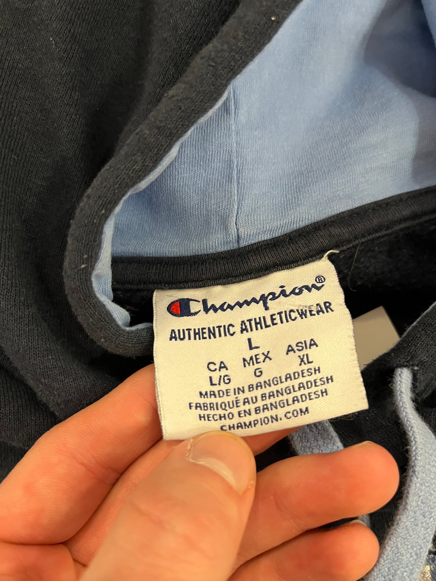 00s University Of North Carolina (UNC) Champion Embroidered Hoodie (L)