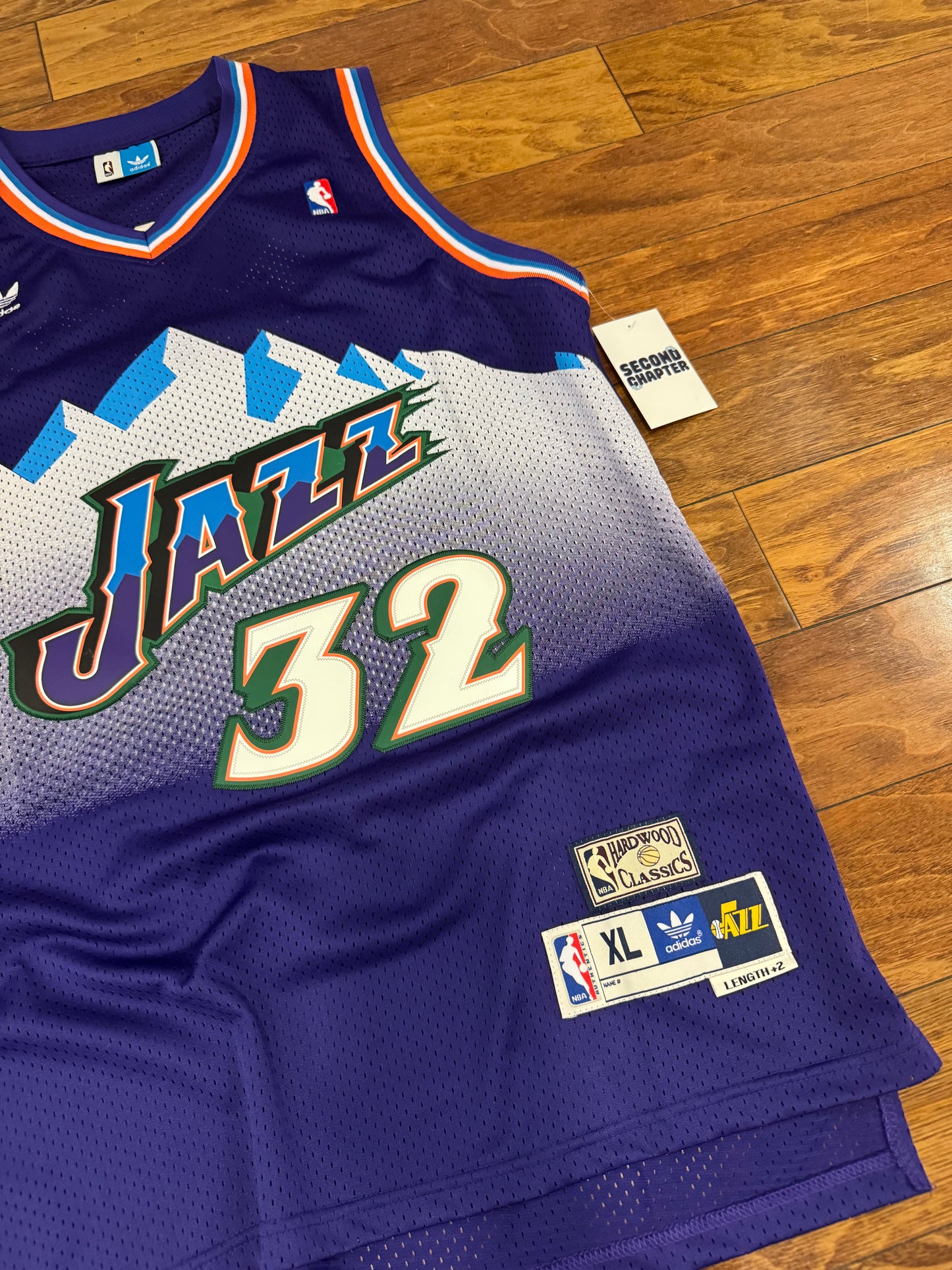 Utah Jazz Karl Malone #32 Adidas Hardwood NBA Jersey (XL)