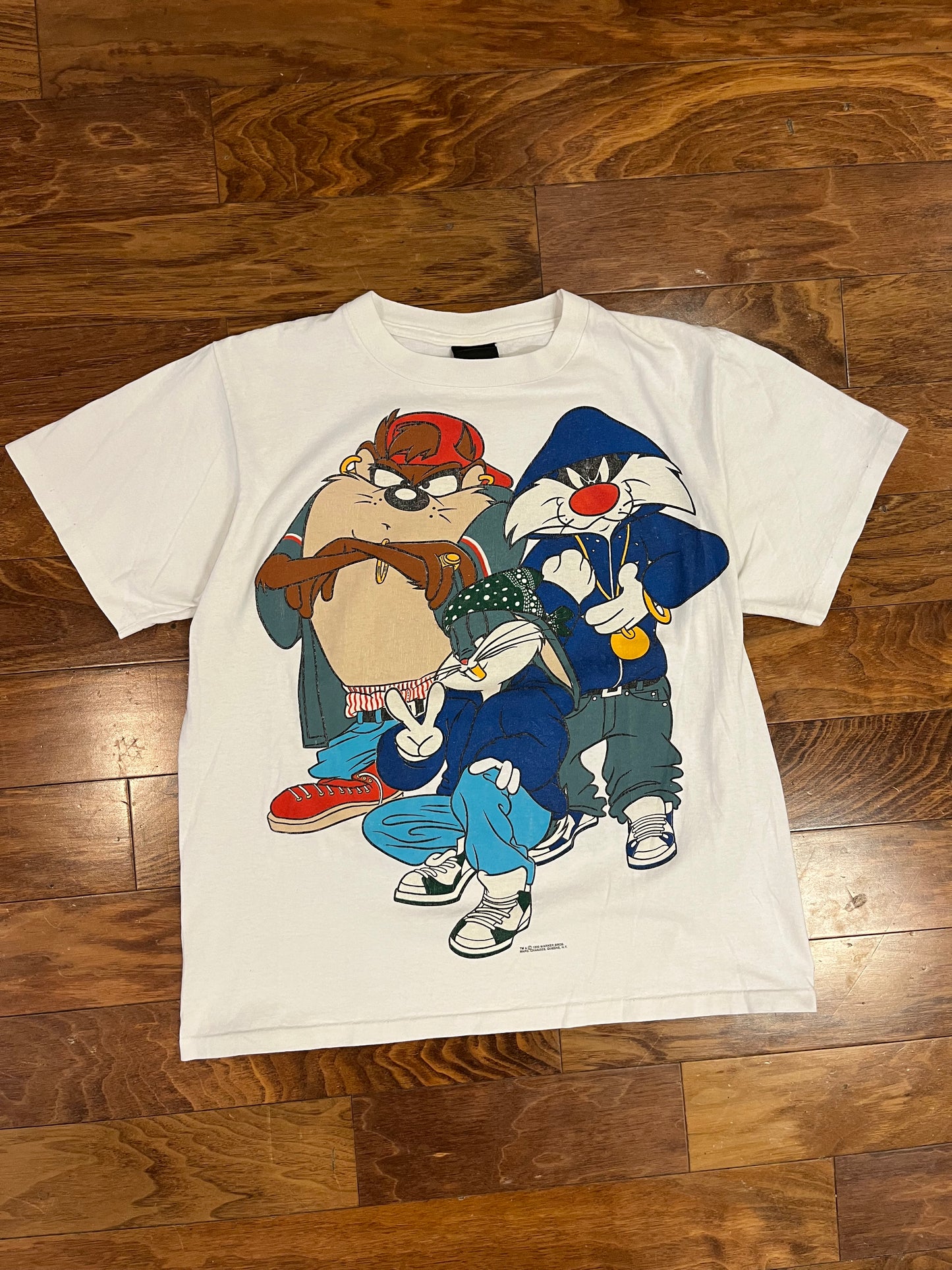 1993 Looney Tunes Bugs, Taz, & Sylvester Hip Hop Tee (L)