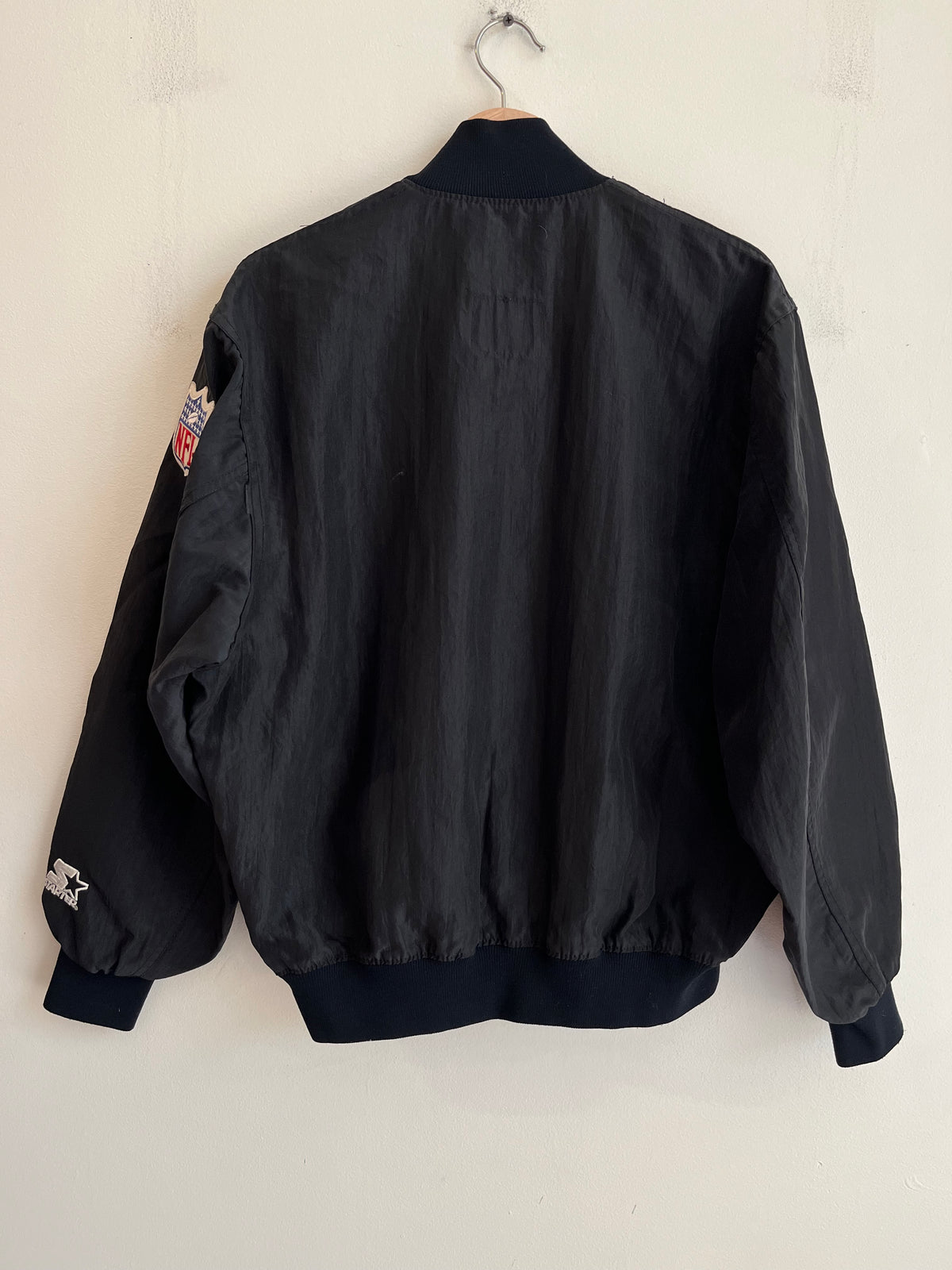 90s Carolina Panthers Starter 1/4th Zip Black Windbreaker (M)