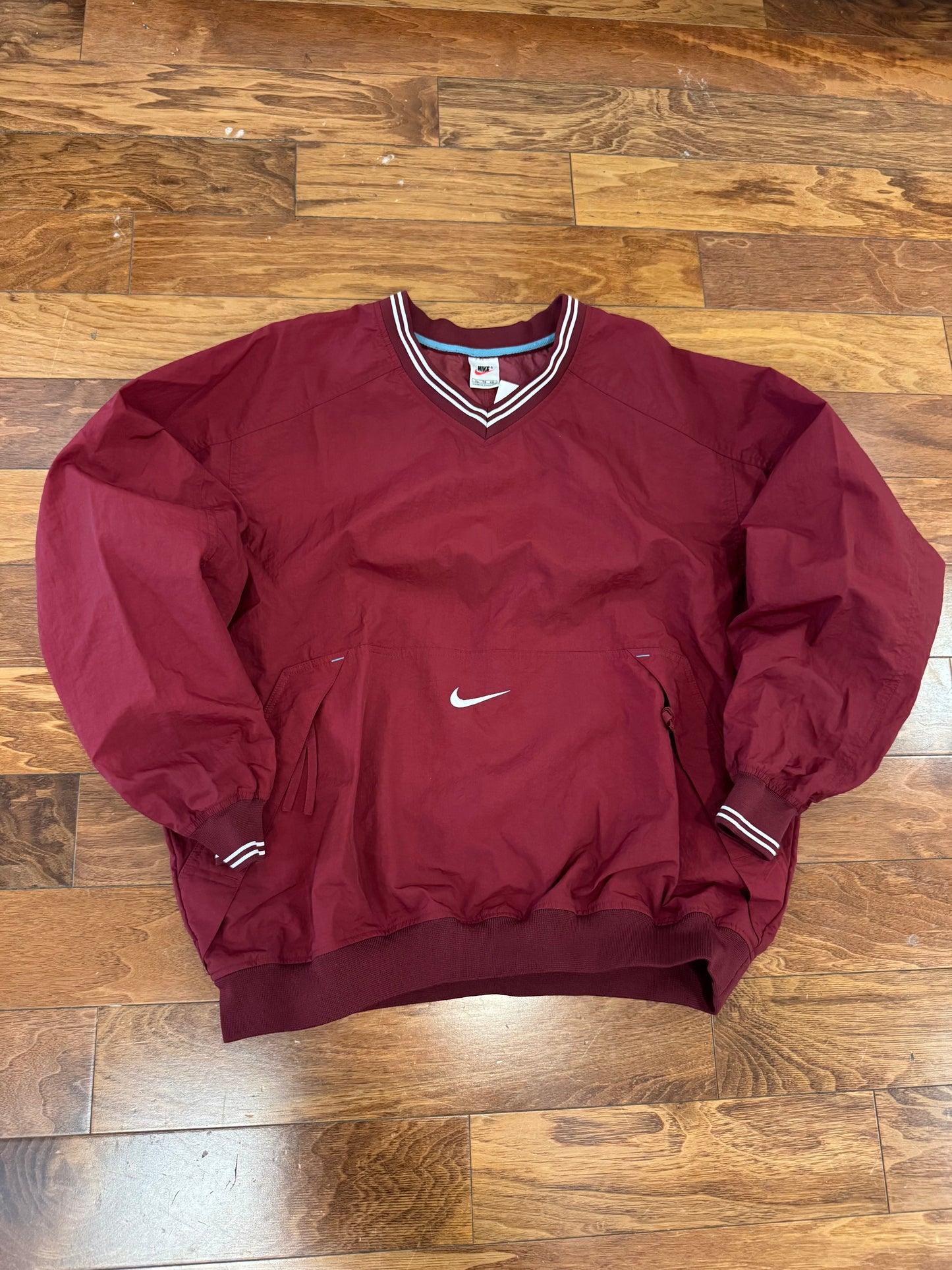 90s Nike Burgundy Pullover Windbreaker (XL)