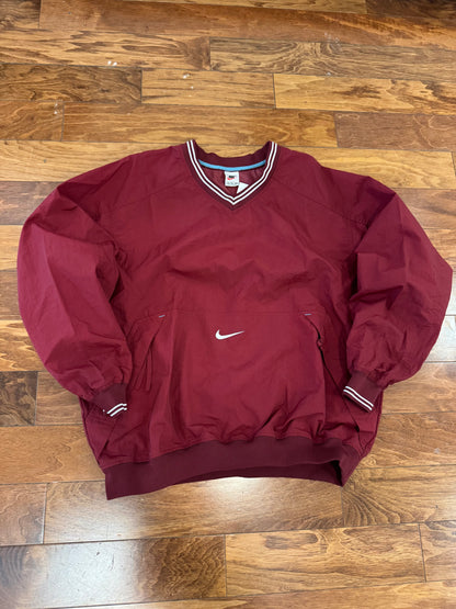90s Nike Burgundy Pullover Windbreaker (XL)