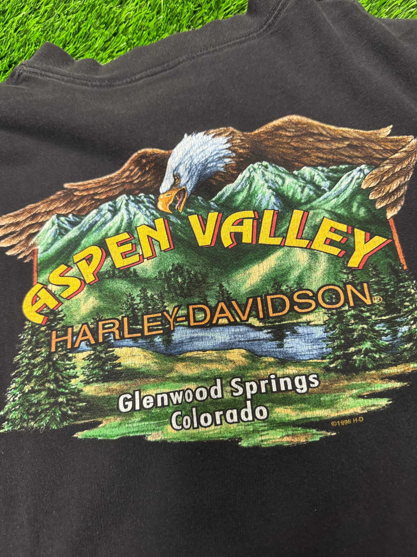 1998 Harley Davidson Aspen Valley Long Sleeve Pocket Tee (XXL)