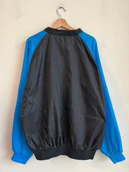 90s Carolina Panthers Logo 7 Embroidered Spell Out Game Day Windbreaker (XL)