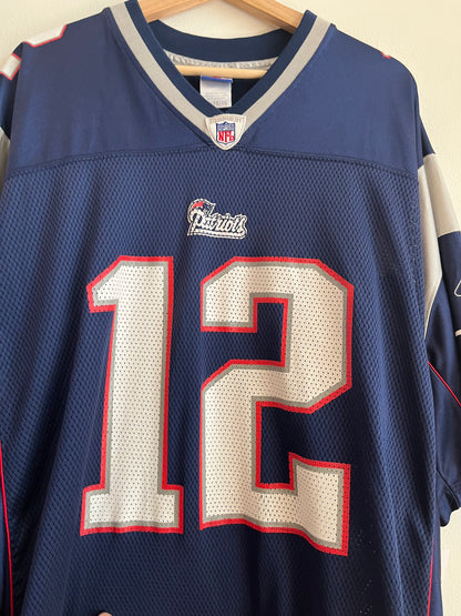 00s New England Patriots Tom Brady Reebok Jersey (XL)