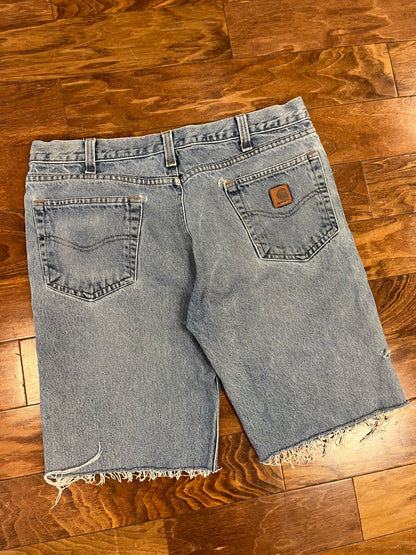 2017 Carhartt Faded Blue Shorts (36)