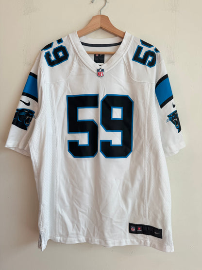 2012 Carolina Panthers Luke Kuechly Away Nike Jersey (L)