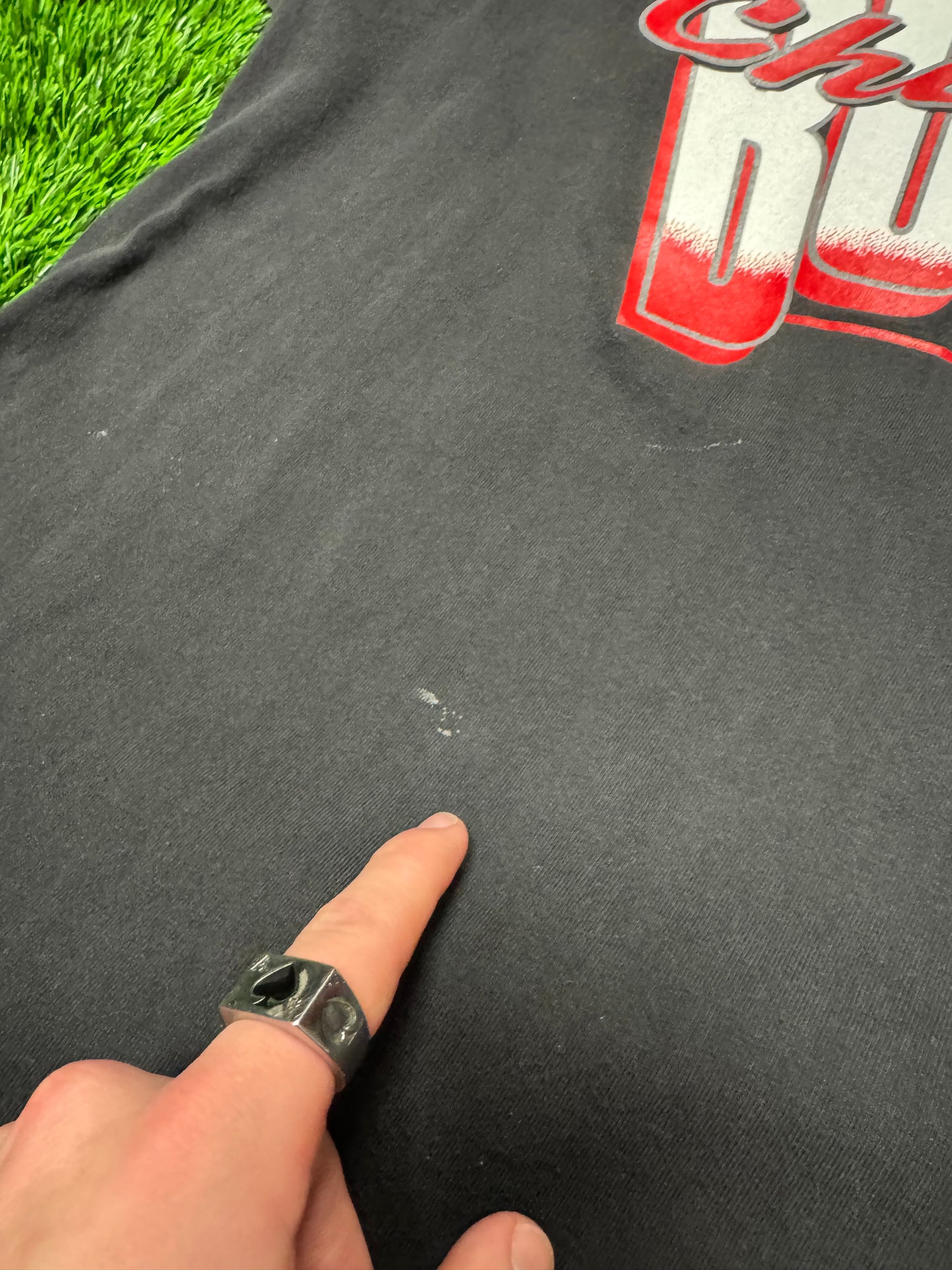 90s Chicago Bulls Champion Spell Out Vintage Tee (XL)