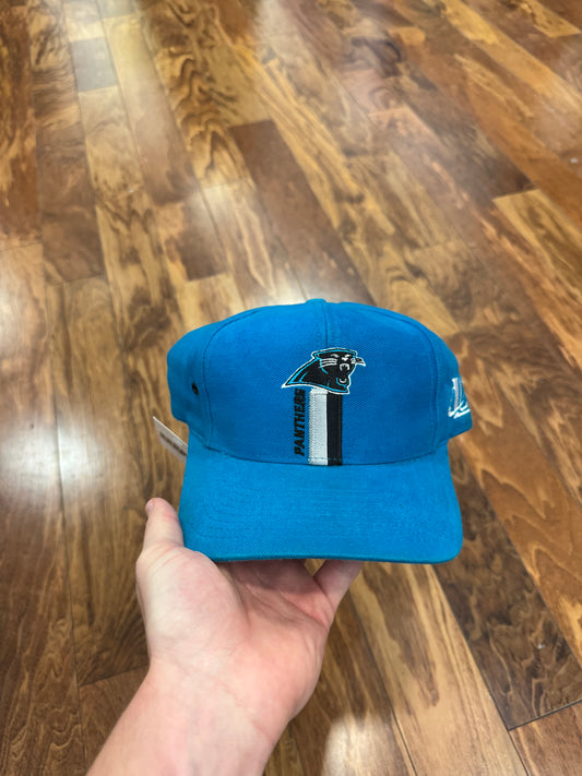 90s Carolina Panthers Stripe Logo Athletic Blue Hat (OS)