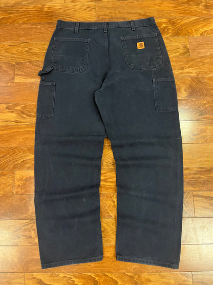 2019 Carhartt Navy Carpenter Workwear Pants (38x32)