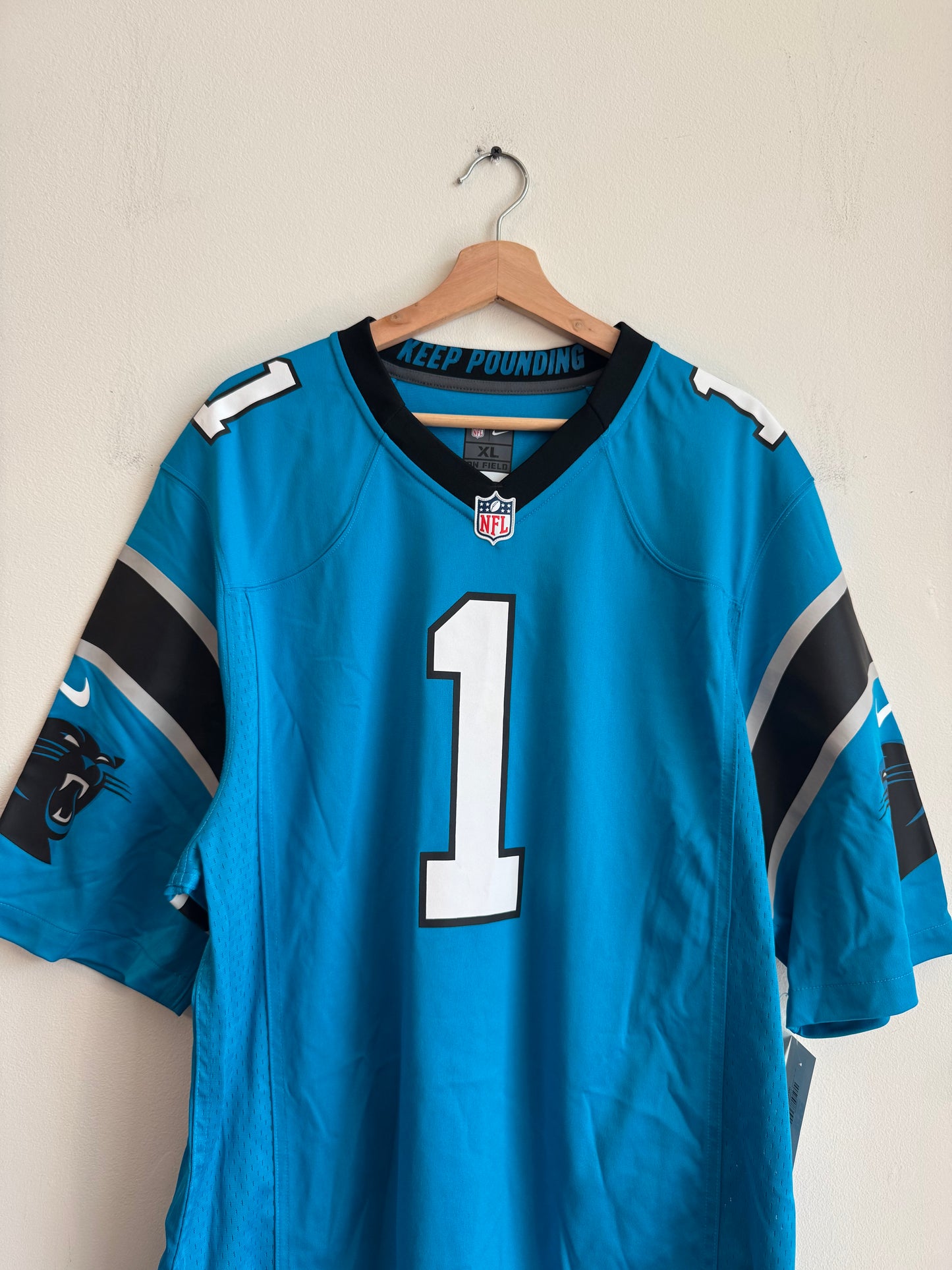 2010s Carolina Panthers Cam Newton Blue Nike Jersey (XL)