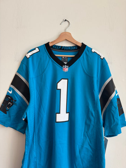 2010s Carolina Panthers Cam Newton Blue Nike Jersey (XL)