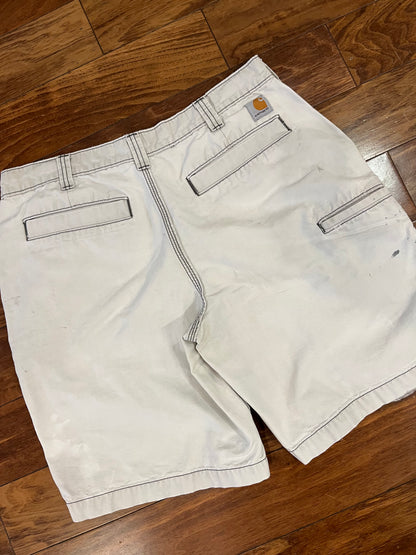 00s Carhartt White Paint Workwear Shorts (34)