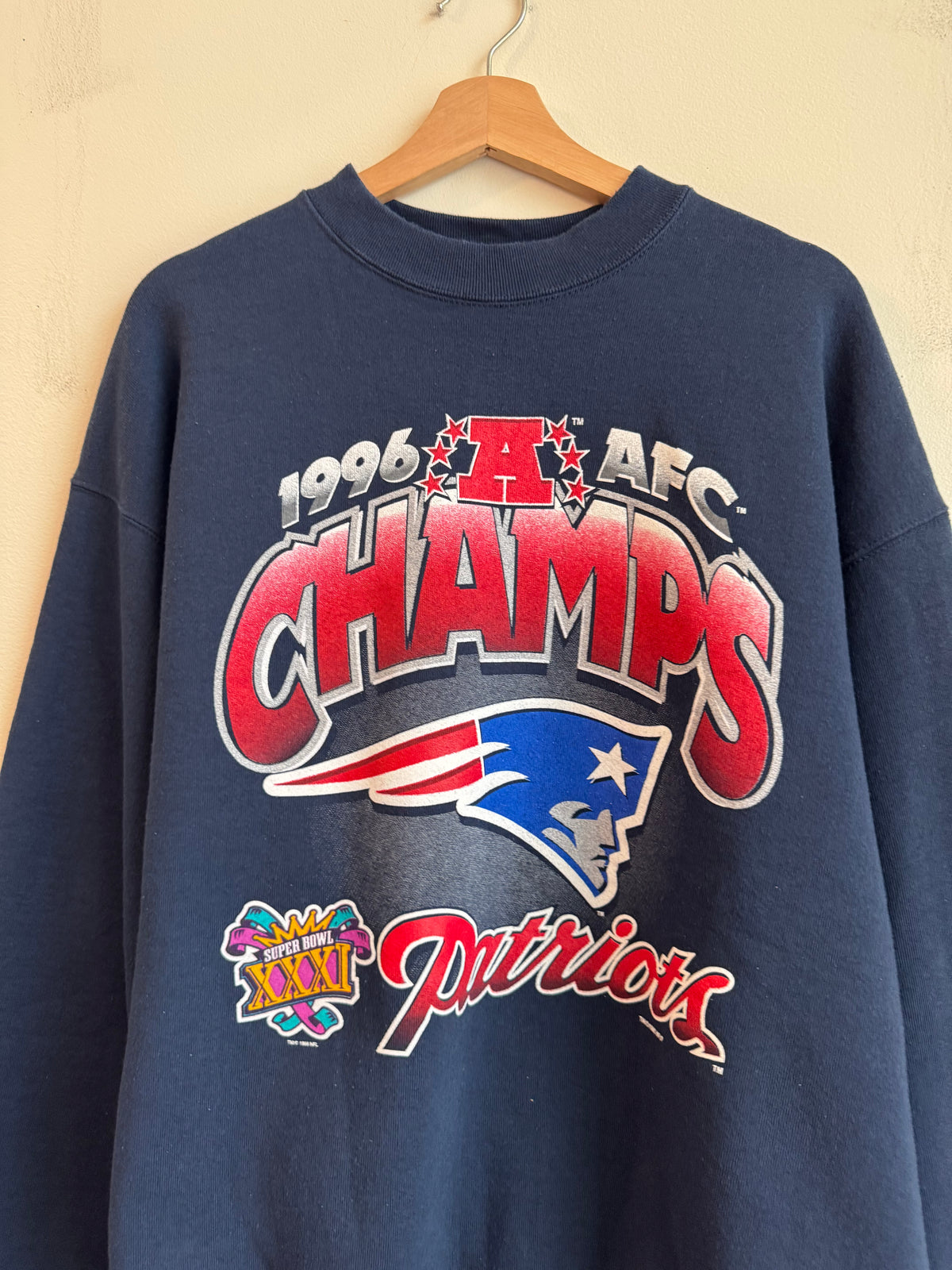 1996 New England Patriots AFC Super Bowl Crewneck (XL)