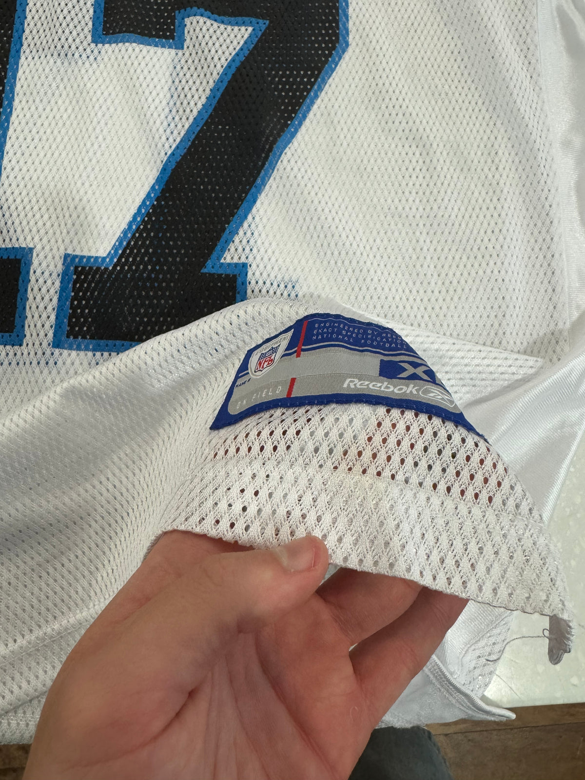 00s Carolina Panthers Jake Delhomme Reebok Away Jersey (XL)