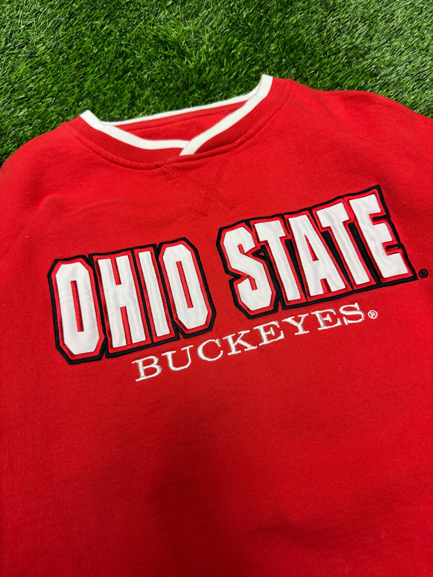 00s Ohio State University (OSU) Buckeyes Cadre Embroidered Crewneck (L)