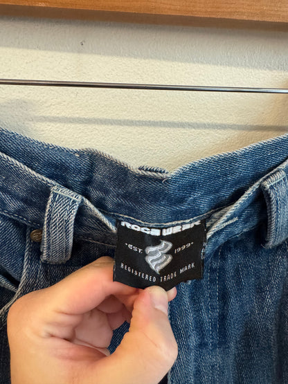 00s Rocawear Baggy Mid Wash Shorts (32)