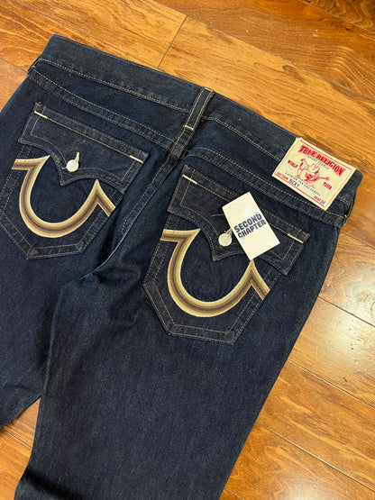 00s True Relgion Ricky Brown Logo Jeans (44x36)