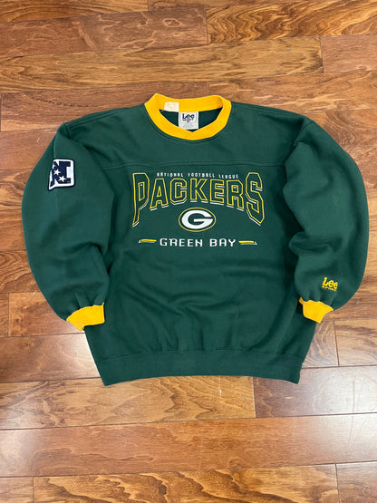 00s Green Bay Packers Lee Embroidered Crewneck (L)