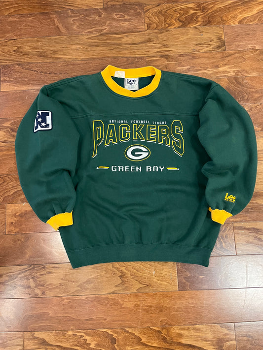 00s Green Bay Packers Lee Embroidered Crewneck (L)