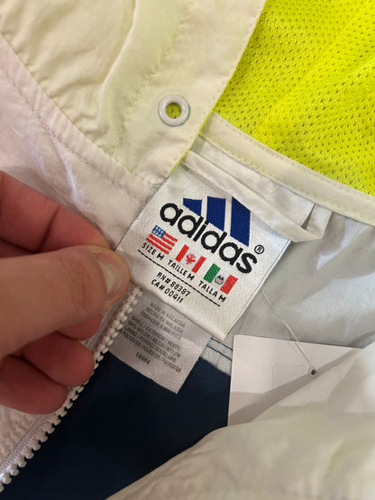 90s Adidas Neon/White Vintage Windbreaker (M)