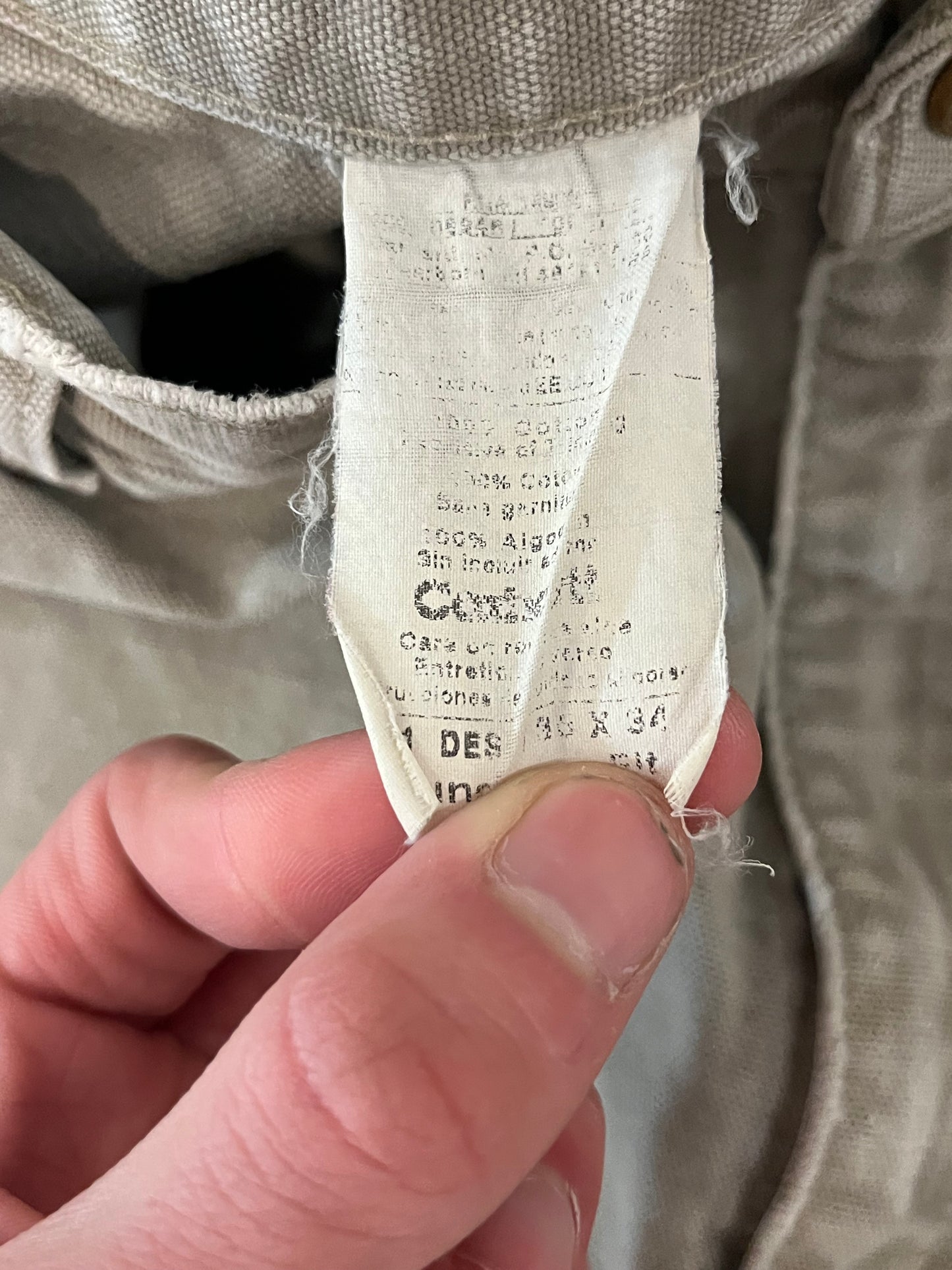 00s Carhartt Sand Carpenter Workwear Pants (34 x 33)