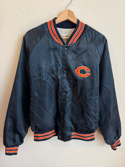90s Chicago Bears Stained Vintage Satin Jacket (L)