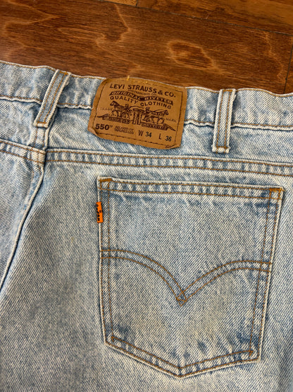 90s Levi's 550 Orange Tab Jean Shorts