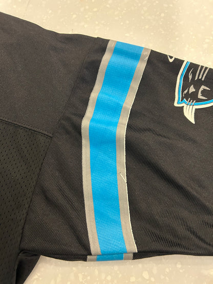 90s Carolina Panthers Steve Beuerlein Logo Athletic Jersey (Youth XL)