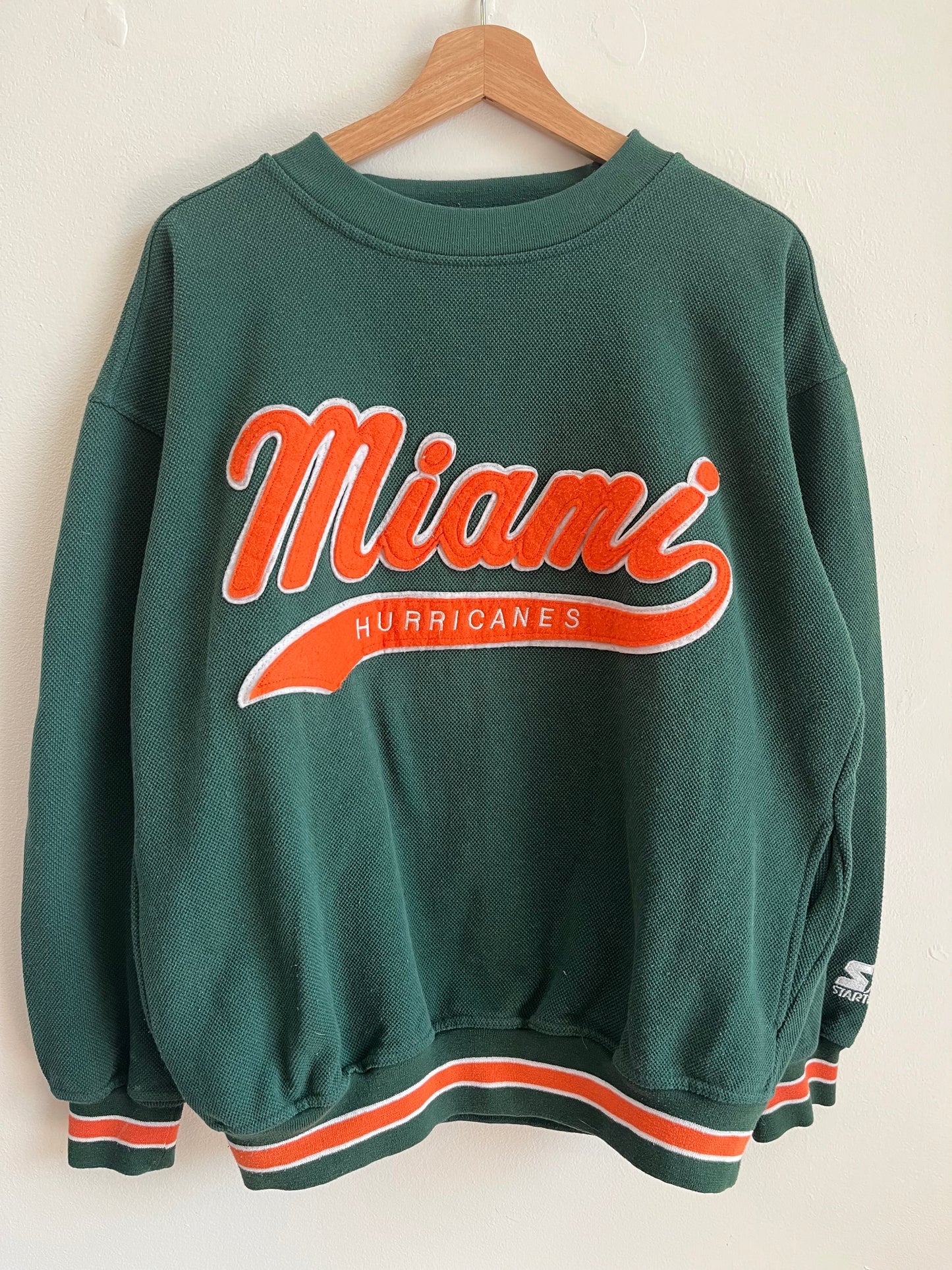 1990s Miami Hurricanes Starter Spell Out Crewneck (L)