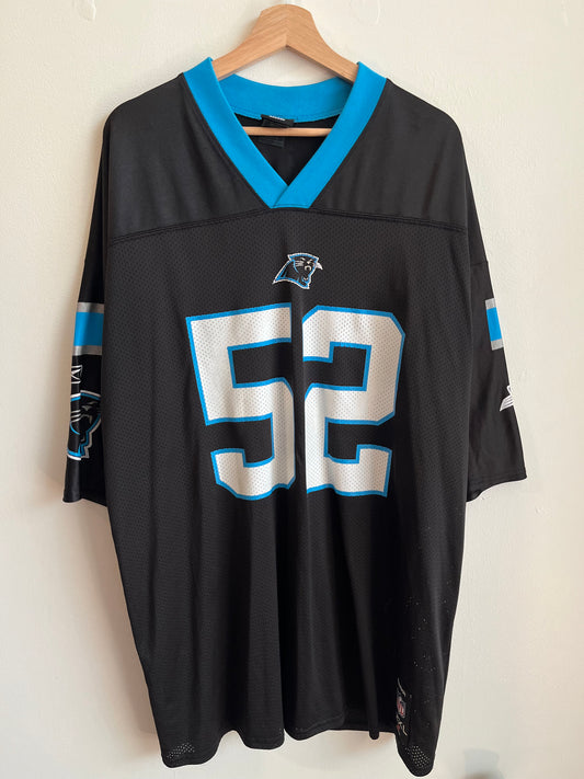 00s Carolina Panthers #52 Jon Beason NFL Reebok Jersey (XXL)