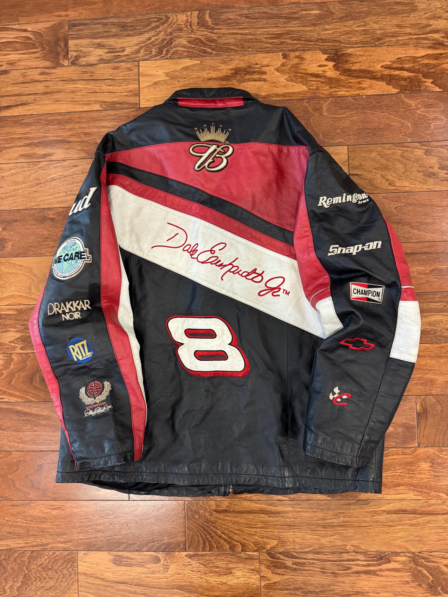 00s Dale Earnhardt Jr. Budweiser Nascar Vintage Wilson Leather Jacket (XL)