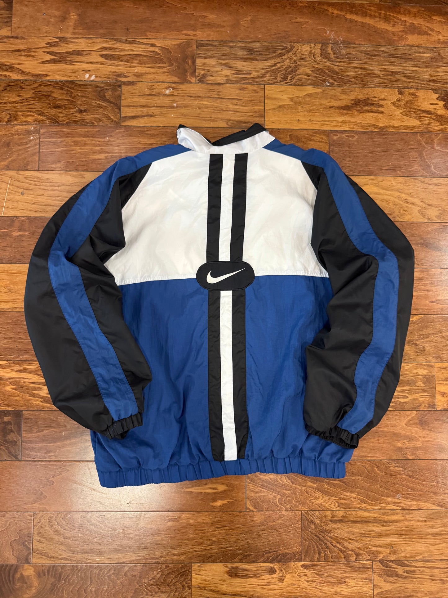 90s Nike White & Blue Windbreaker (L)
