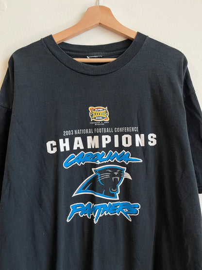 2003 Carolina Panthers NFC Conference Champions Black Tee (XL)
