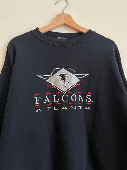 90s Atlanta Falcons Logo 7 Embroidered Crewneck (XL)