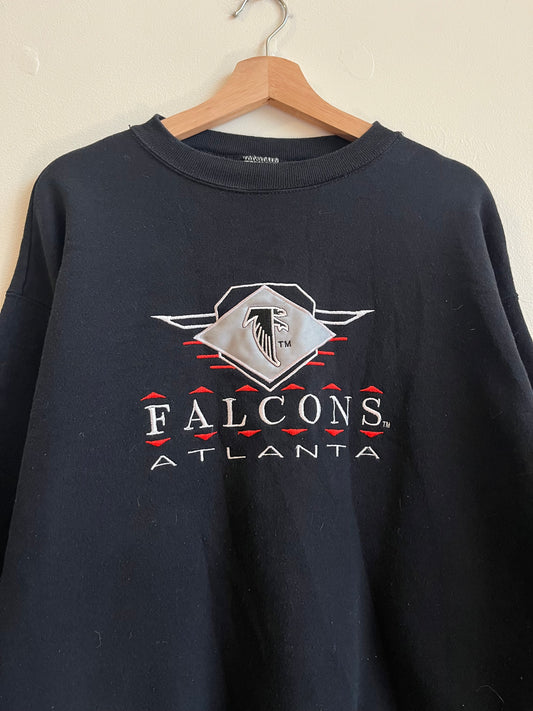 90s Atlanta Falcons Logo 7 Embroidered Crewneck (XL)