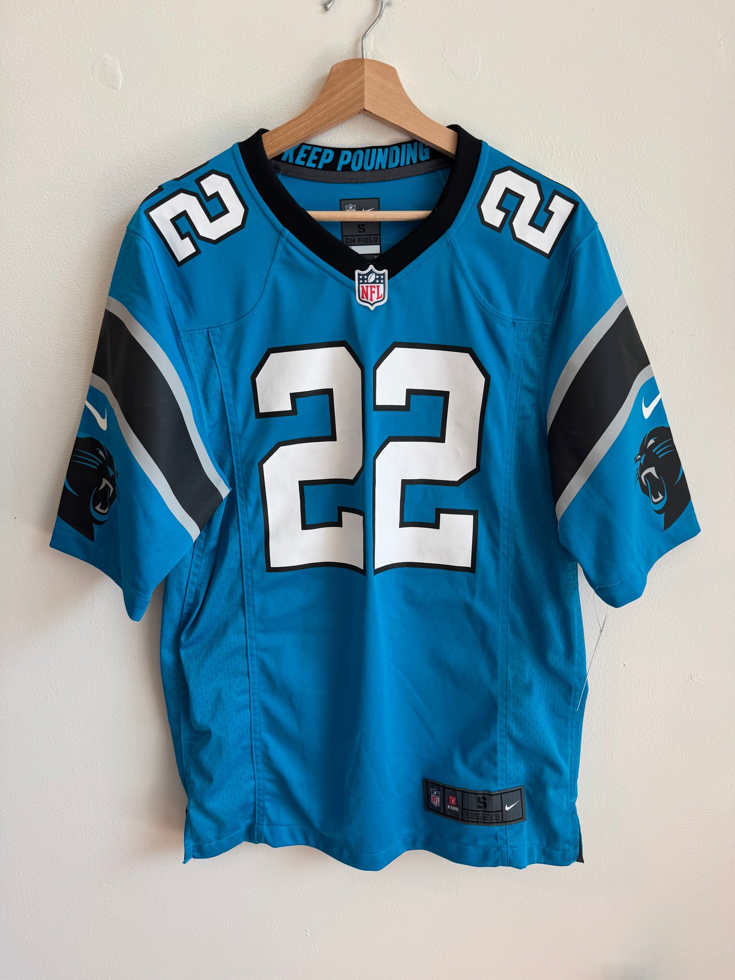 2022 Carolina Panthers Christian McCaffery Blue Jersey (S)