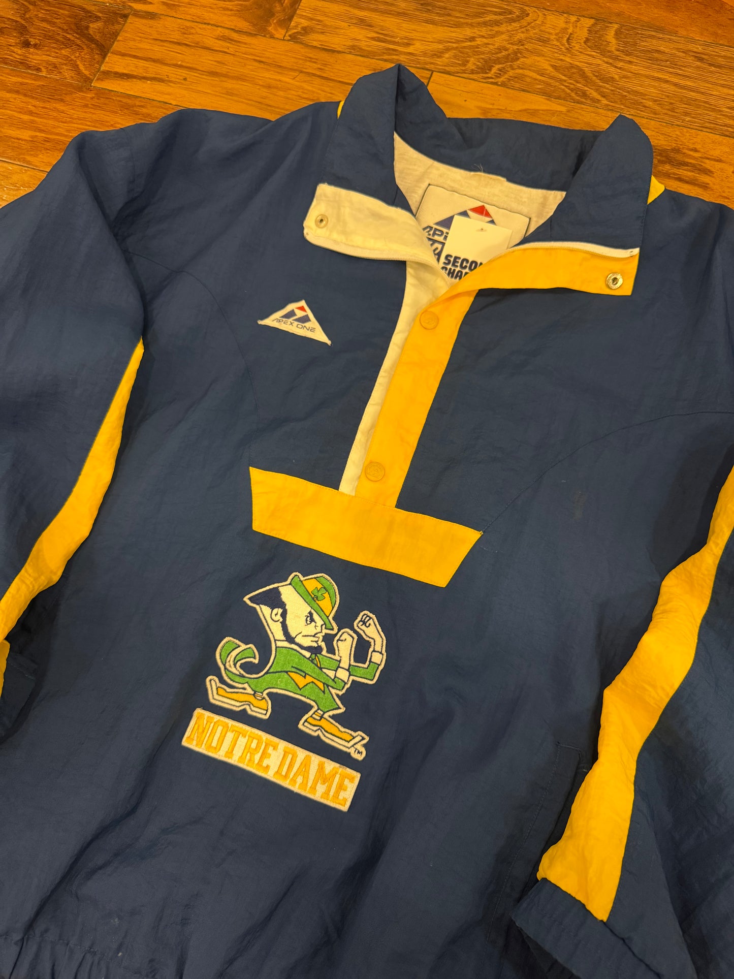 90s Notre Dame Apex Windbreaker Jacket (XL)