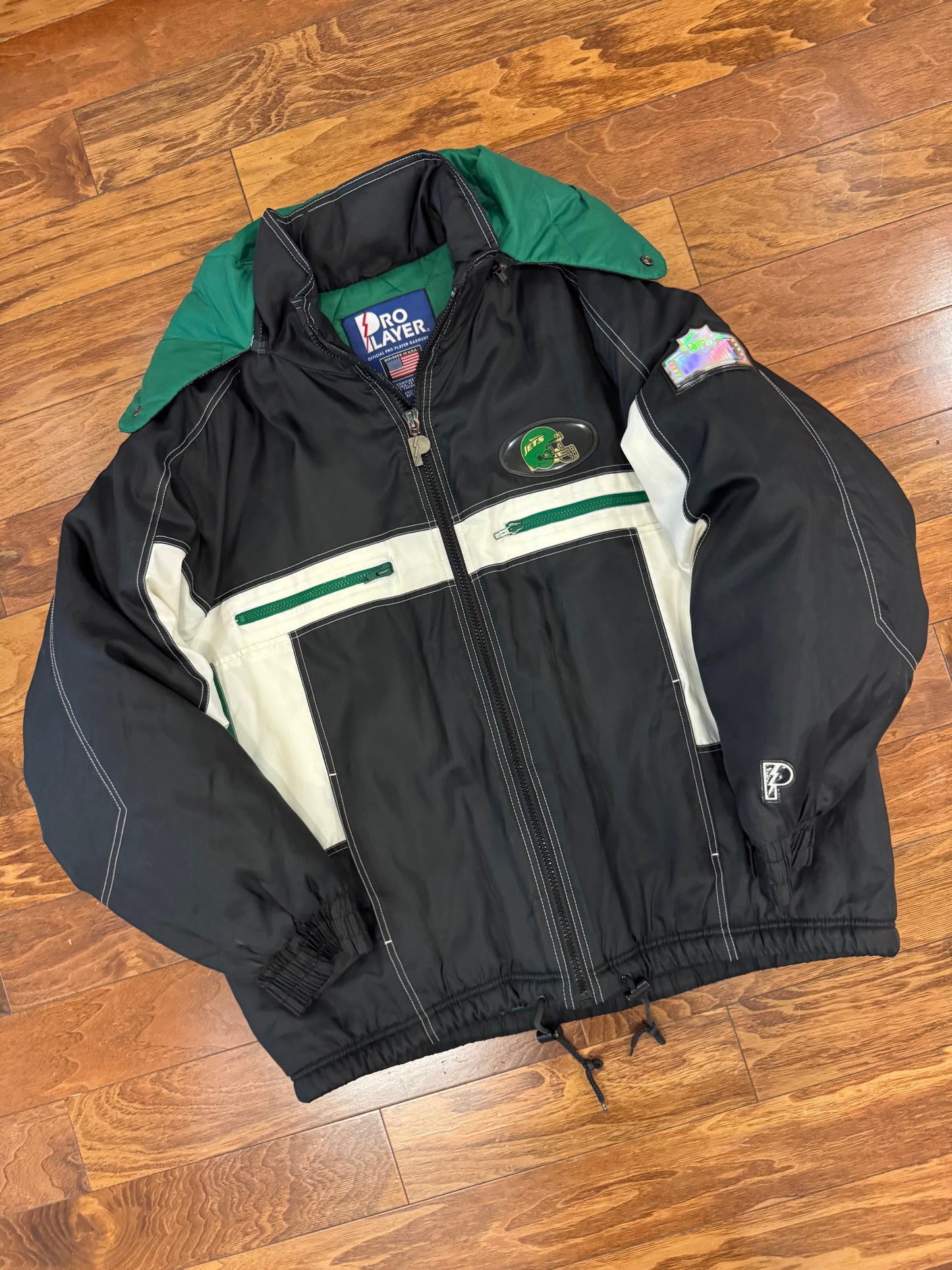 90s New York Jets Vintage Pro Player NFL Puffer Jacket (XL)