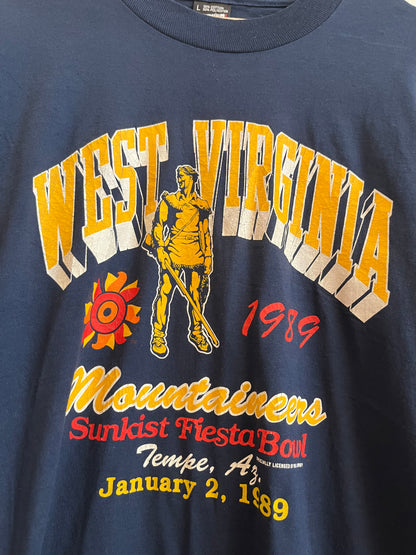 1989 West Virginia Sunkist Fiesta Bowl Tee (L)