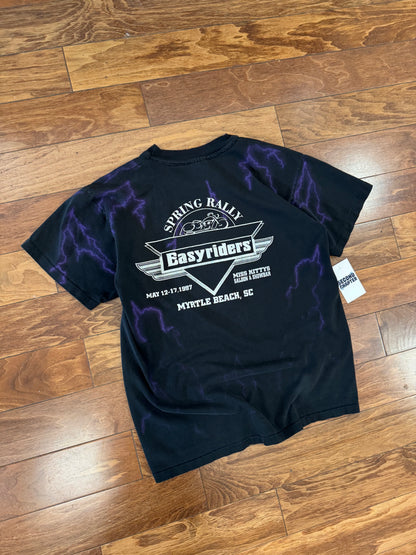 1997 Easyriders "Brotherhood Of The Highway" Rare Purple Lightning Tee (L)