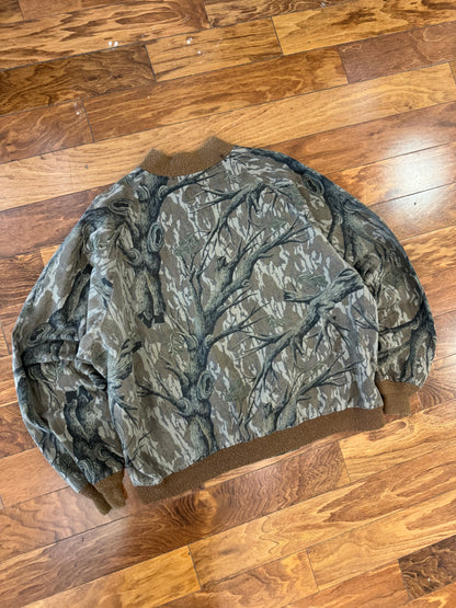 90s Camo Mossy Oak Button Down Faded Jacket (XXL)