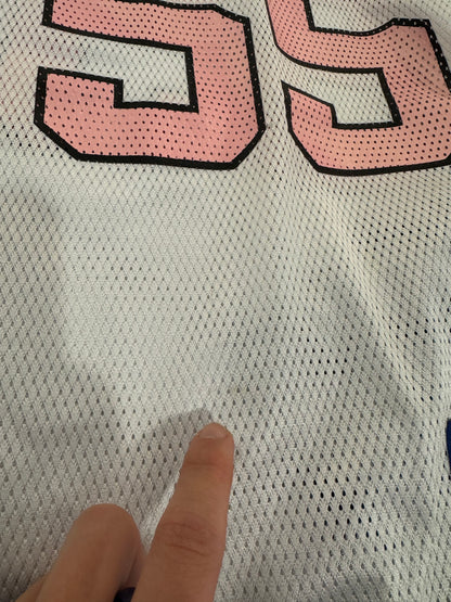 00s Carolina Panthers Dan Morgan White & Pink Jersey (Youth XL)