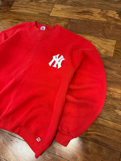 90s New York Yankees Russell Athletics Embroidered Crewneck (XL)
