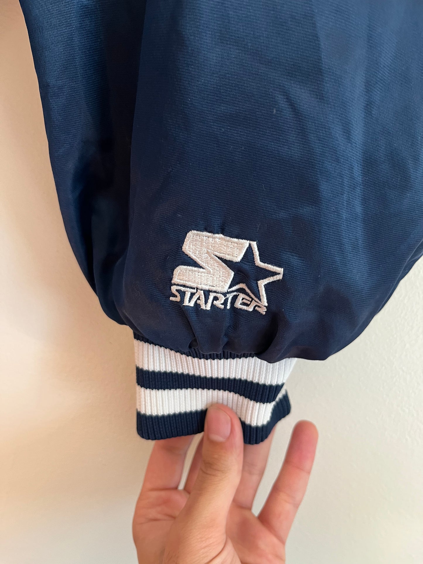 90s New York Yankees Script Starter Satin Jacket (M)