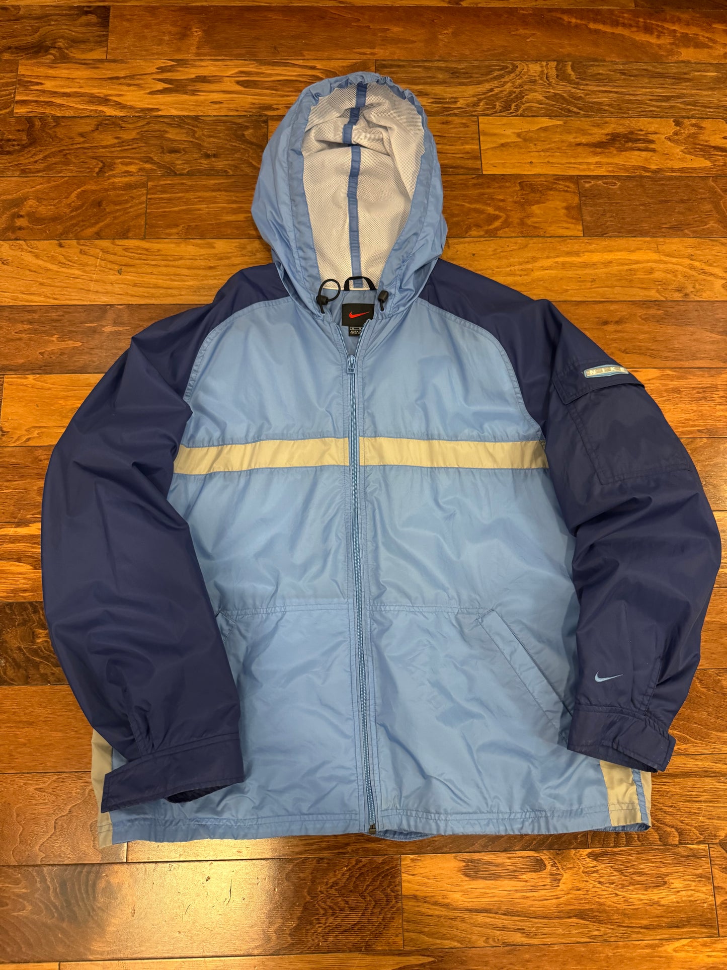 90s Nike Essential Swoosh Multi-Colored Vintage Windbreaker (XL)